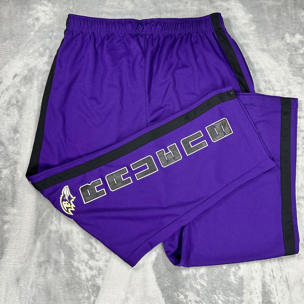 Baltimore Ravens NFL Team Apparel Purple Track Pants Mens XL Athletic Joggers
